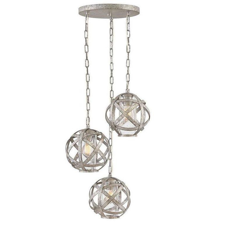 Hinkley Lighting Carson 3 - Light Pendant in  Weathered Zinc