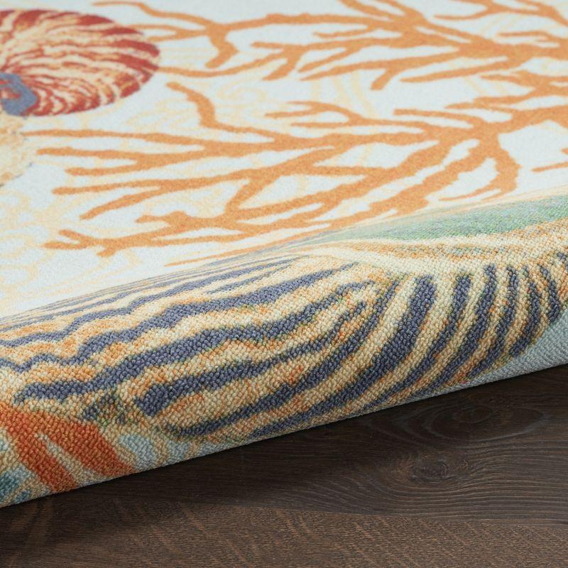 Wav01/Sun & Shade Nature Outdoor Light Blue Area Rug
