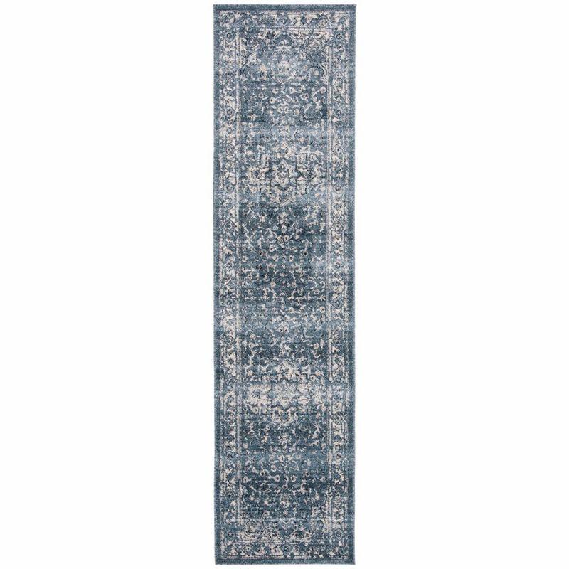 Charleston CHL411 Loomed Indoor Runner Rug - Navy/Creme - 2'x10' - Safavieh