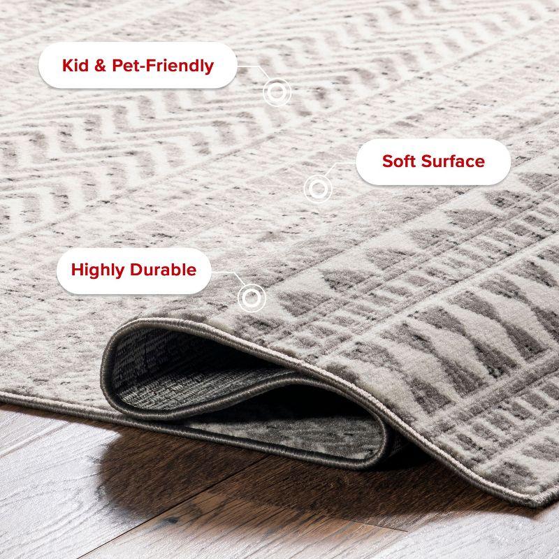 Nuloom Catherina Trellis 8x10 Indoor Area Rug for Living Room Bedroom Dining Room Kitchen, Grey/Ivory