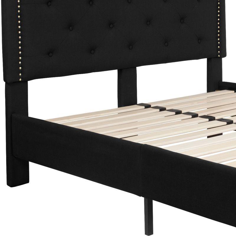 Flash Furniture Brighton Full Size Tufted Upholstered Platform Bed in Black Fabric