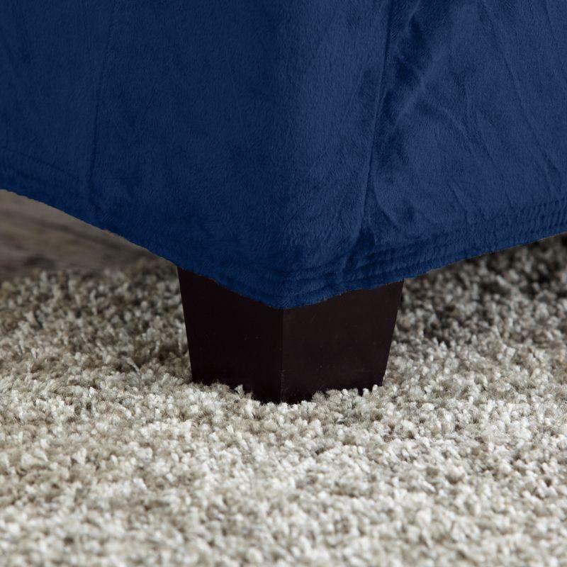 Symple Stuff Velvet Plush Stretch Chair Slipcover