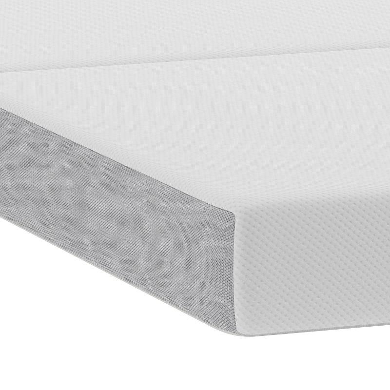 Flash Furniture Cloud Portable Tri-Fold 4" Cooling Memory Foam Twin Mattress in a Box with Removable Washable Cover
