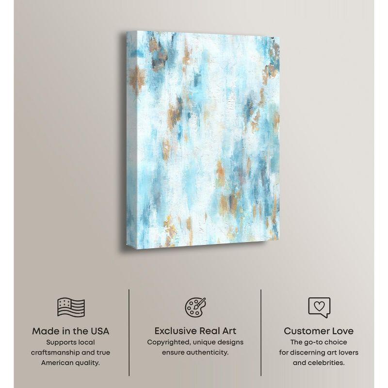 Art Remedy Art Remedy Textured Shades Framed Blue Abstract 1 Piece Canvas Wall Art 57567