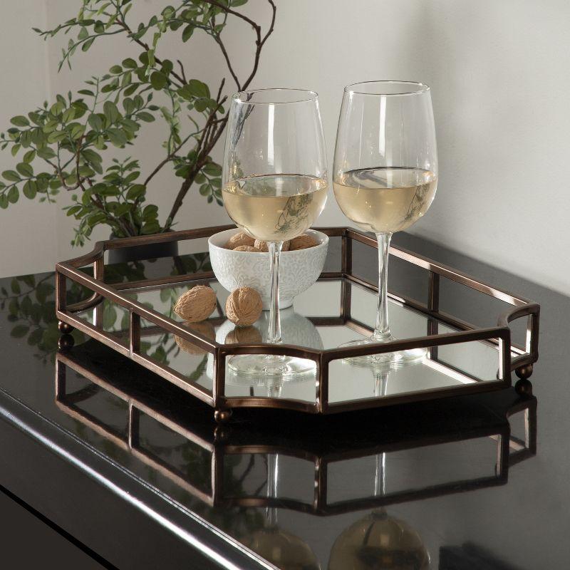 Kate and Laurel Ciel Tray, 19x13x3, Bronze