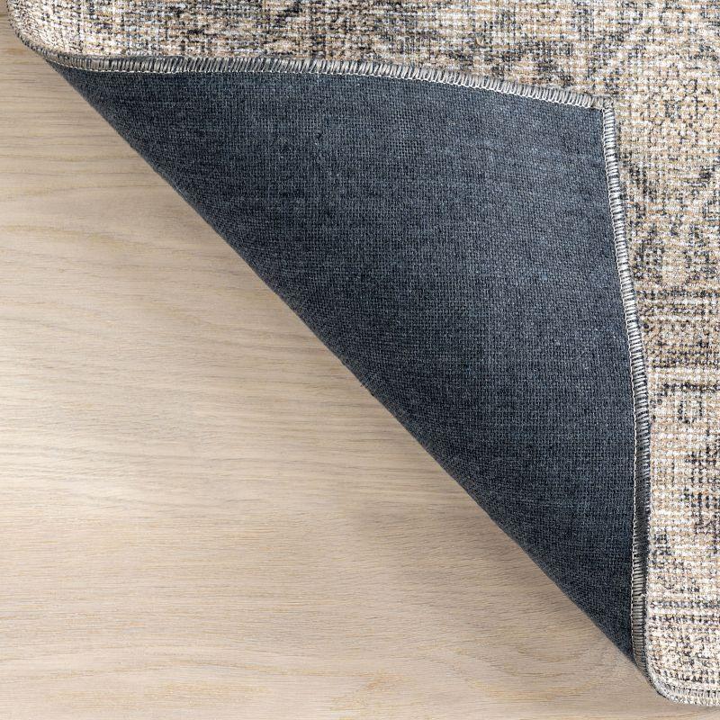 Nuloom Hillstone Collection Calantha Traditional Vintage Medallion Area Rug, 5' x 8', Beige