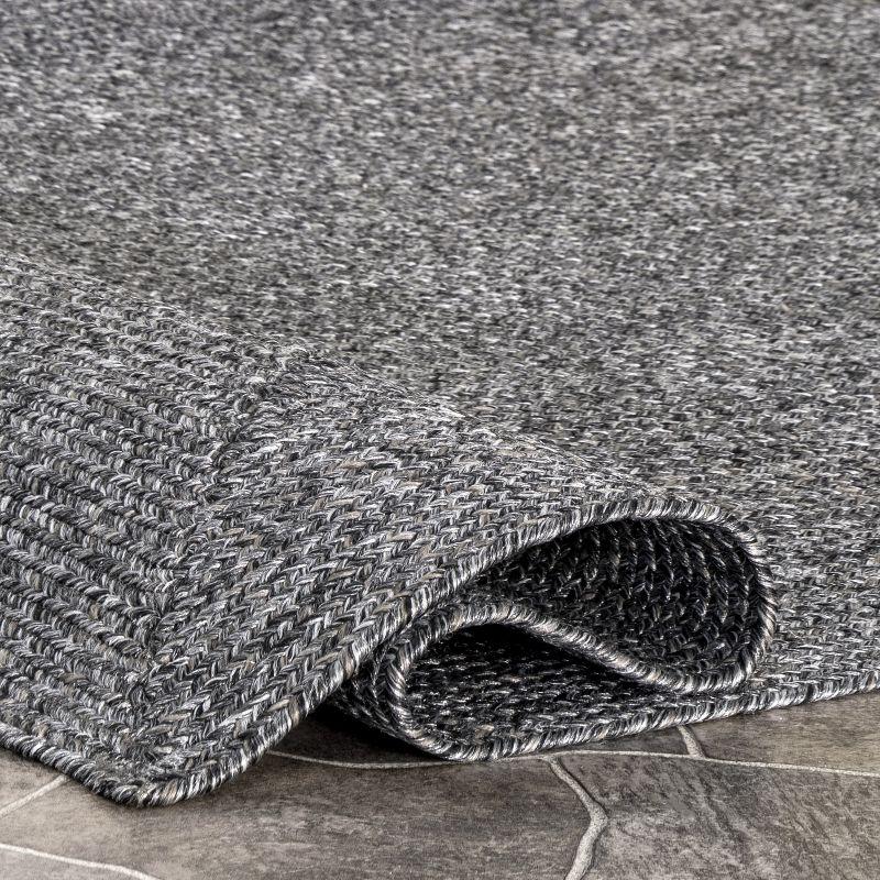 nuLOOM Wynn Braided Indoor/Outdoor Area Rug, Oval 4' x 6', Charcoal
