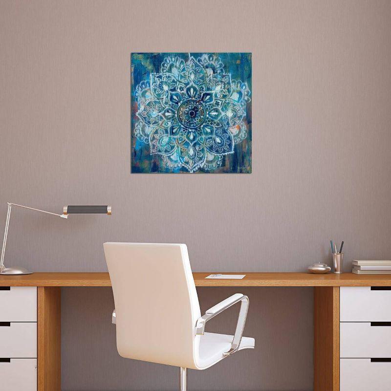 Mandala in Blue II by Danhui Nai Unframed Wall Canvas - iCanvas