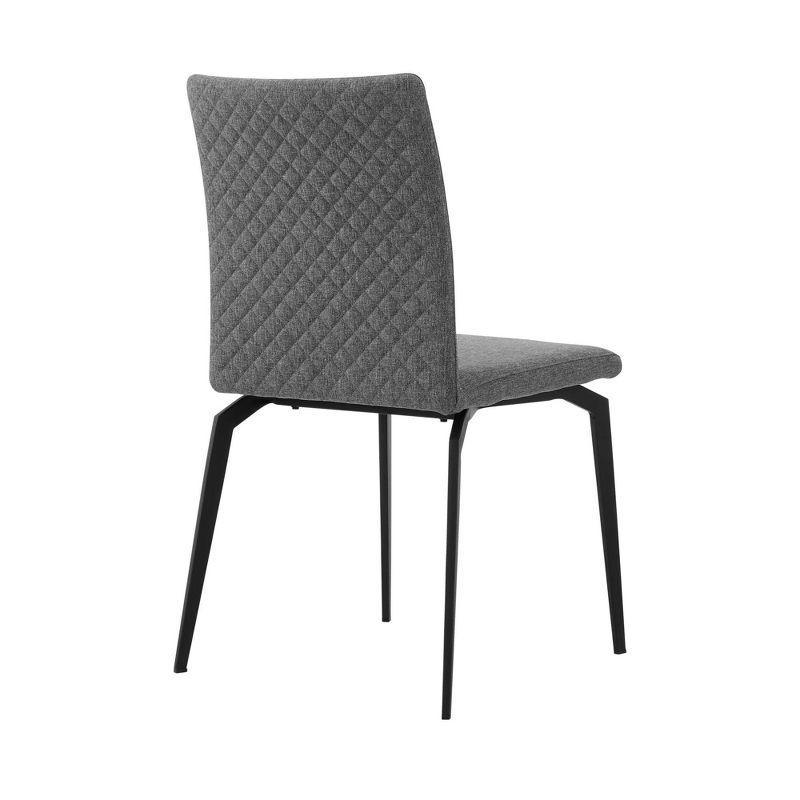 Set of 2 Lyon Fabric and Metal Dining Chairs - Armen Living