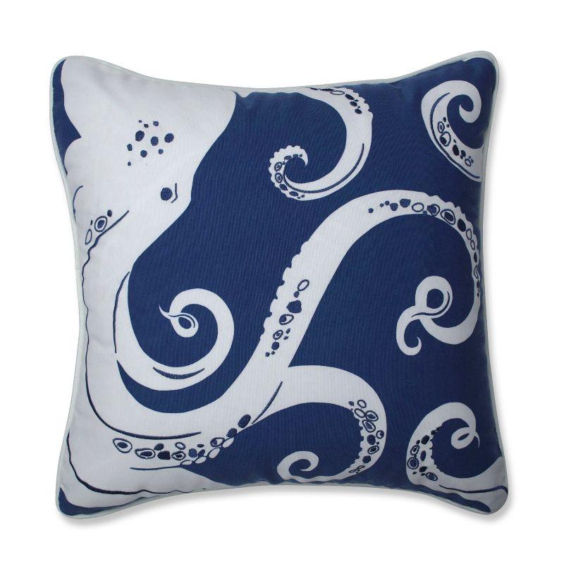 Ollie Octopus Indoor/Outdoor Reversible Throw Pillow