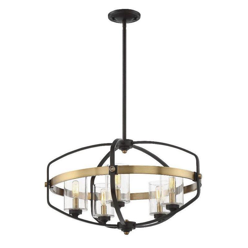 Savoy House Kirkland 5 - Light Pendant in  English Bronze/Warm Brass