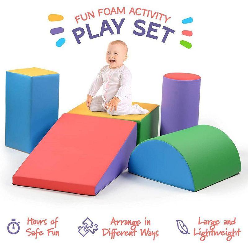 Climb And Crawl Activity Play Set - 5 Piece Soft Zone Climbing Blocks Lightweight Foam Shape Toy – Play22Usa