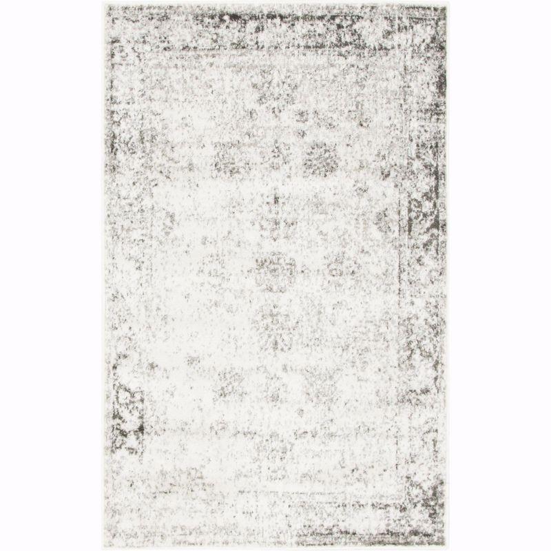 Sofia Casino Gray Synthetic 3' 3" x 5' 3" Indoor Area Rug