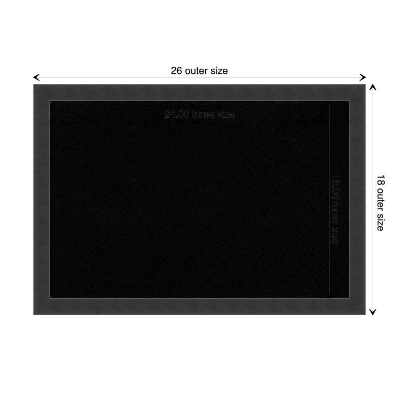Amanti Art Black Cork Board Wood Framed Mezzanotte Black Bulletin Board 26 in. x 18 in.