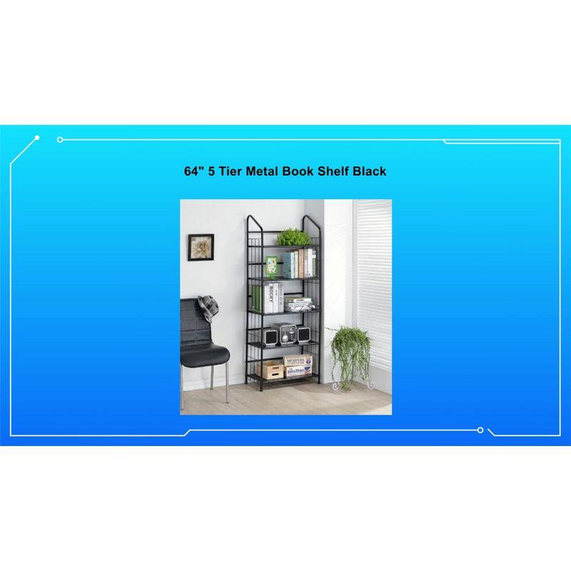 Metal Book Shelf Black - Ore International