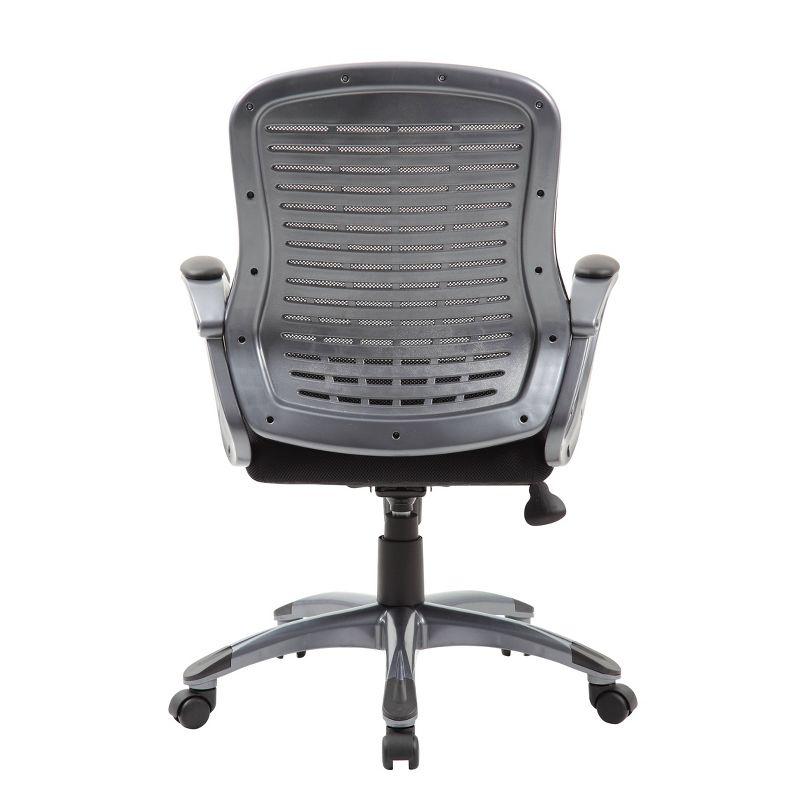 ErgoComfort High Back Swivel Task Chair with Mesh & Leather Accents