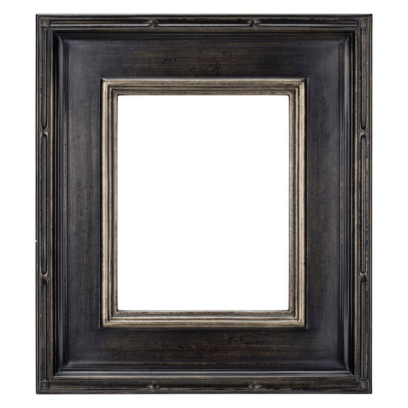 Antique Black and Silver 8x10 Ornate Wood Wall Frame