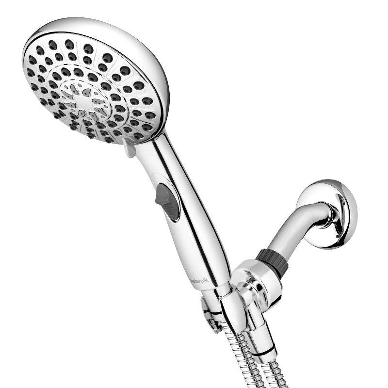 Chrome Handheld Multi-head Shower with 8ft Hose