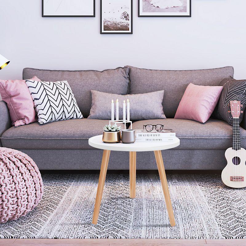 Costway Modern Round Coffee Tea Side Sofa Table Living Room Furniture Home Decor
