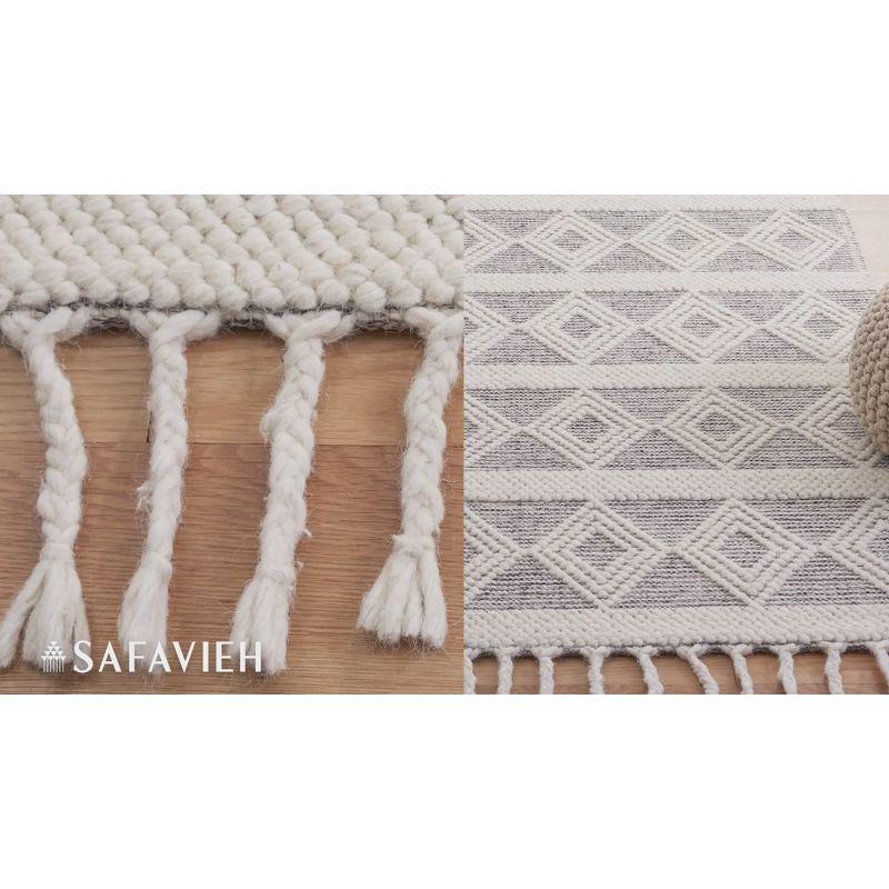 Natura NAT307 Power Loomed Area Rug - Ivory/Black - 6'x6' - Safavieh.