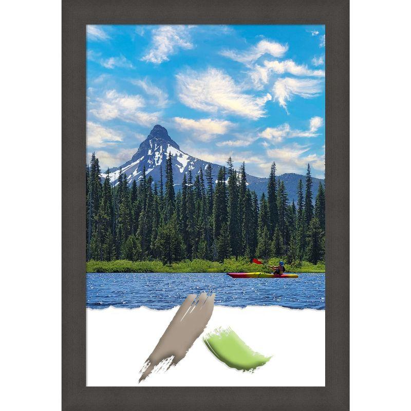 Amanti Art Blaine Light Pewter Narrow Picture Frame Opening Size 20x30 in.