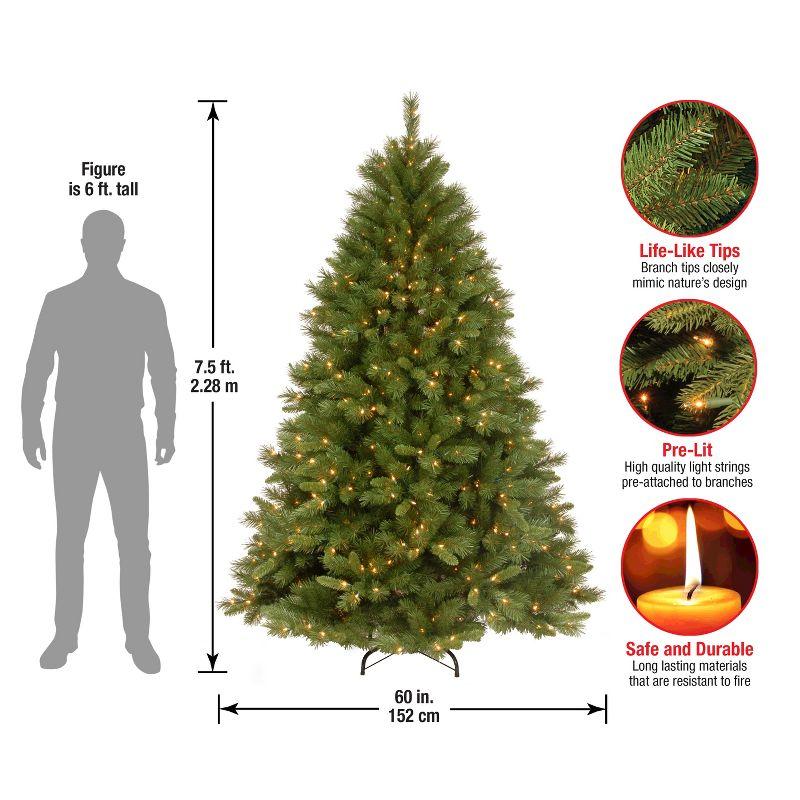 7.5' Prelit Winchester Pine Artificial Christmas Tree Clear Lights - National Tree Company