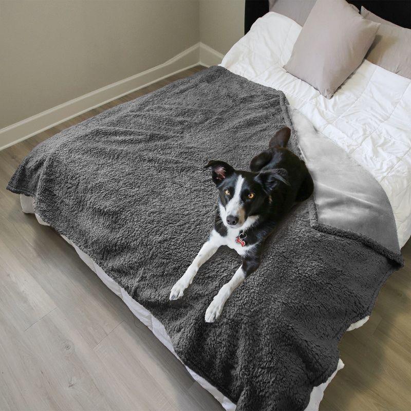 Kritter Planet Waterproof Bed Blanket, Washable Stain Proof Pad Bed Cover, Reversible Leakproof Furniture  Protector, Queen Size