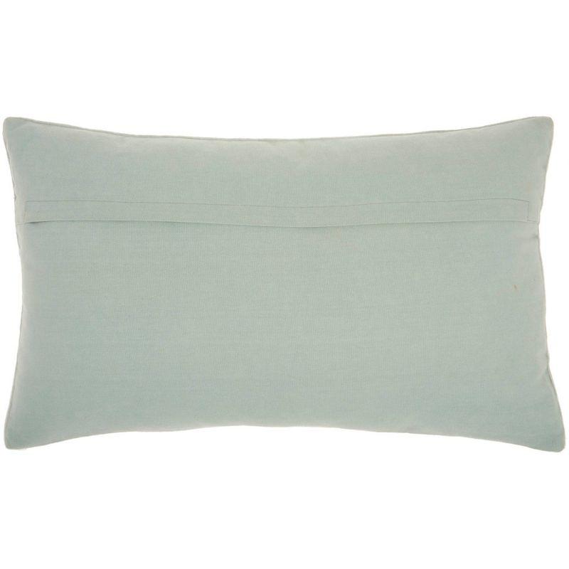 Mina Victory 12" X 20" Ivory Cotton Throw Pillow