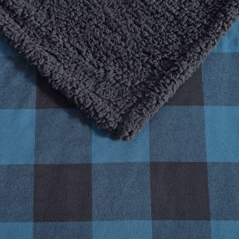 Eddie Bauer Eddie Bauer Cabin Plaid Flannel/Sherpa Throw Blanket