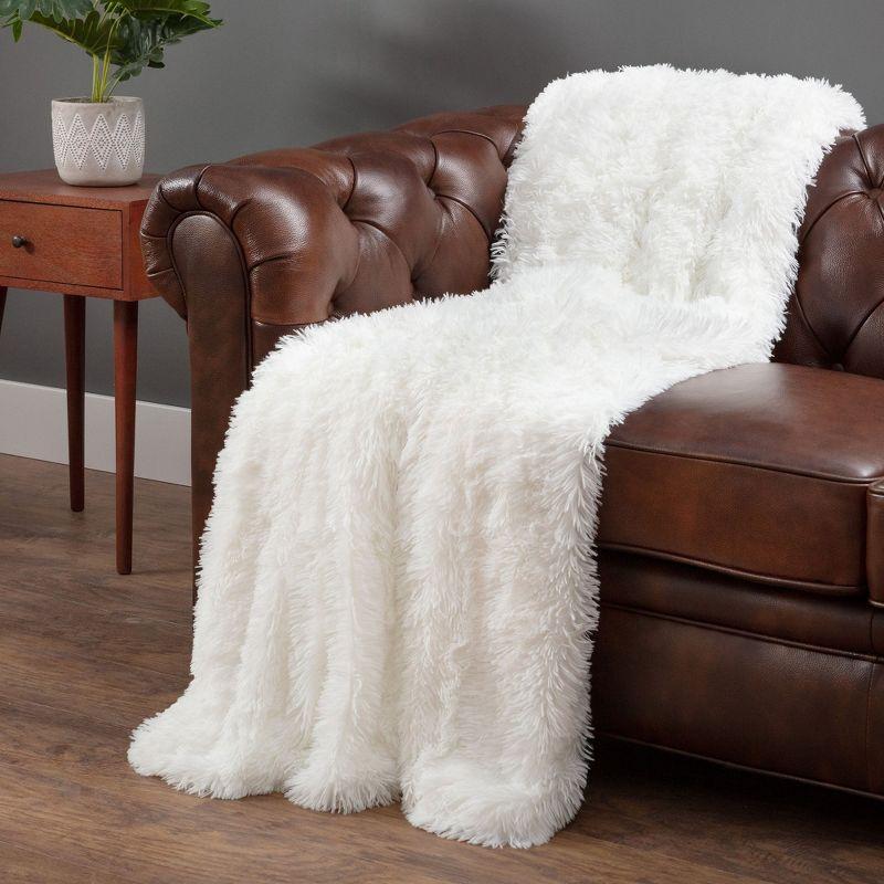Chanasya Shaggy Shaggy Super Elegent Sherpa Long Fur Throw