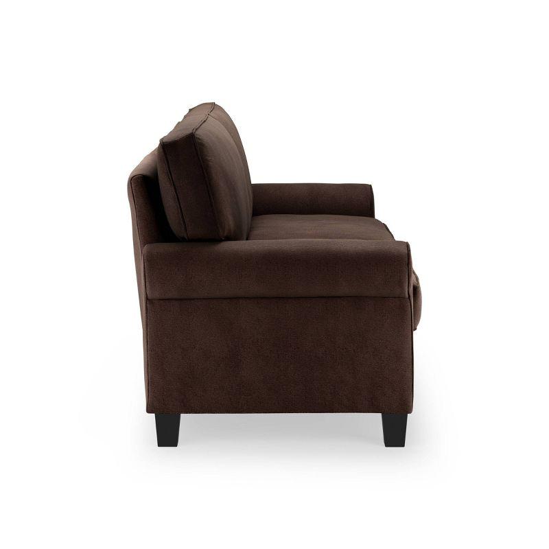 Serta Copenhagen 78" Rolled Arm Sofa, Easy Care Fabric, Soft Pillow Back, Pocket Coil Seat Cushions