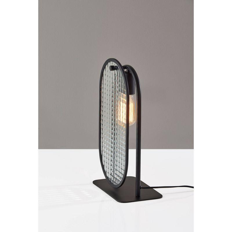 Landon Table Lantern Black - Adesso: Modern Accent Lamp, ETL Listed, Metal Body, Glass Shade, No Assembly Required