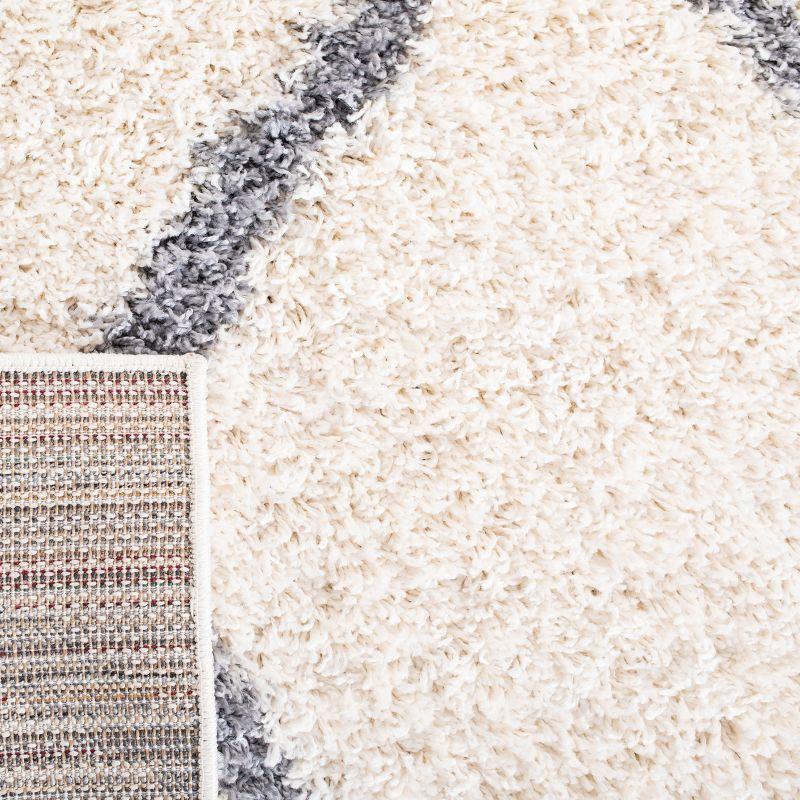 Venus Shag VNS680 Power Loomed Indoor Area Rug - Ivory/Grey - 8'x10' - Safavieh