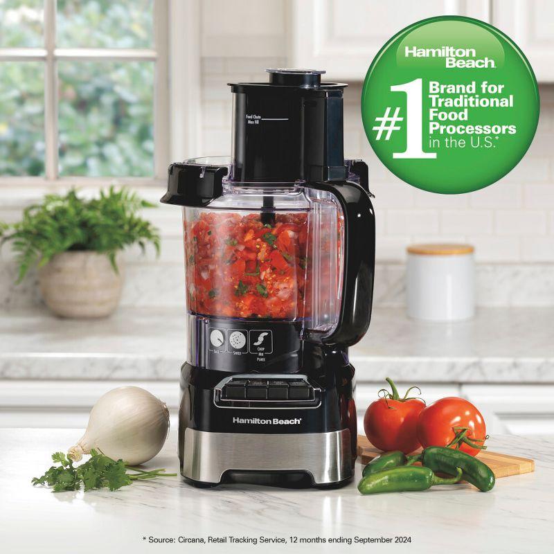 Hamilton Beach 12 Cup Stack and Snap Food Processor