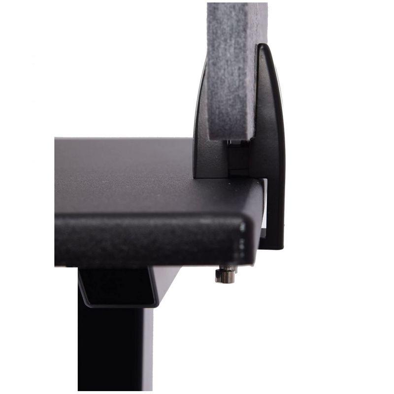 Stand Up Desk Store ReFocus Raw Clamp-On Acoustic Desk Divider Mounted Privacy Panel to Reduce Noise and Distractions (Castle Gray, 23.6" x 16")