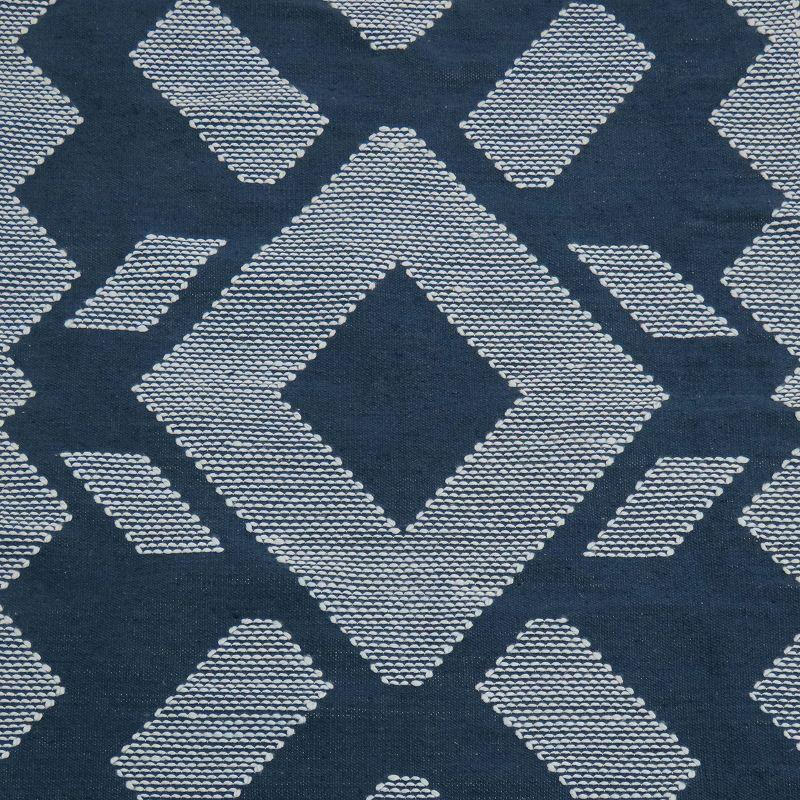 Indigo Blue Braided Geometric 5' x 7' Handwoven Rug