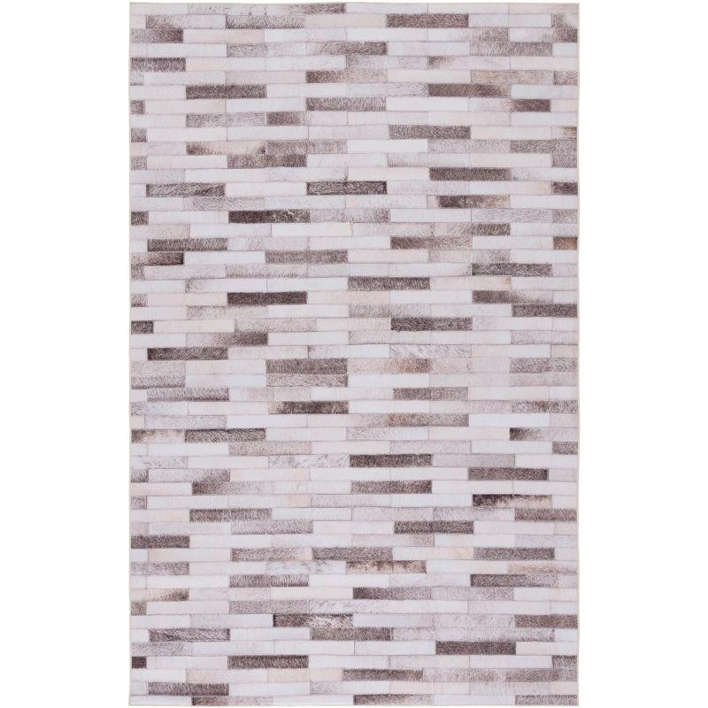 Faux Hide FAH500 Power Loomed Machine Washable Area Rug - Beige/Brown - 3'x5' - Safavieh.