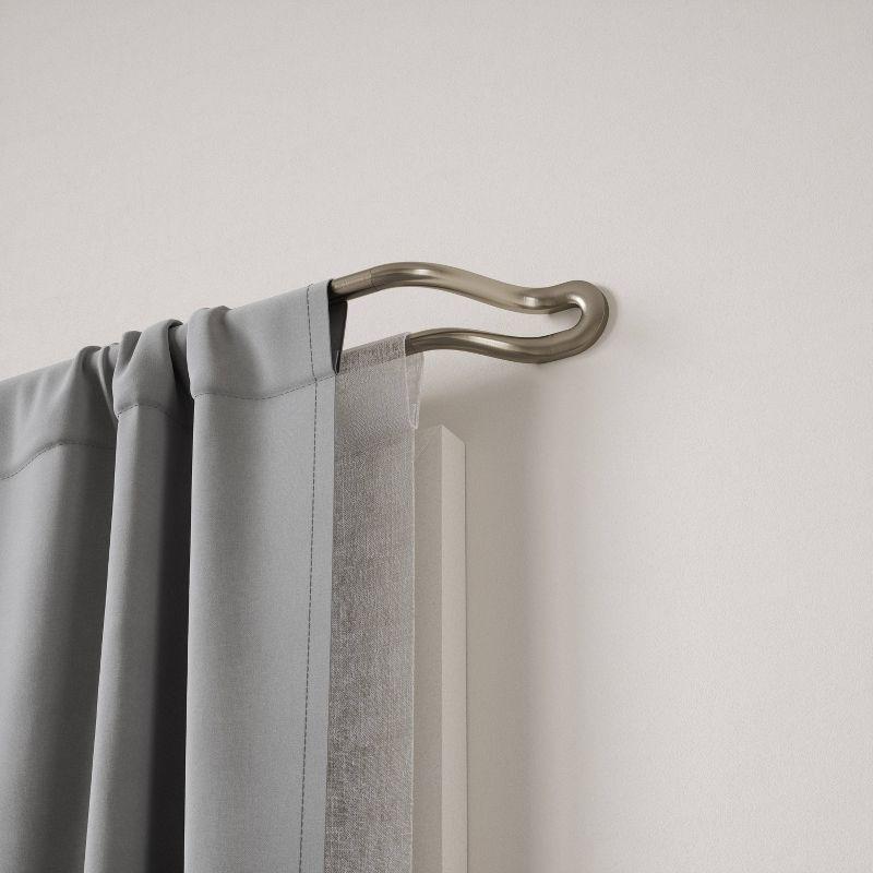 Steel Adjustable Overall Width Double Curtain Rod