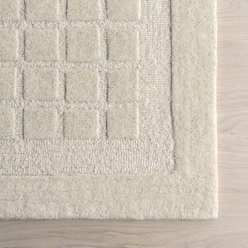 Latitude Run® Fritz Checkered Wool Area Rug