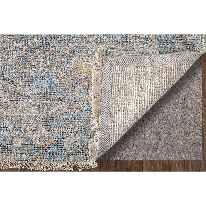 Caldwell Blue and Gray 5' x 7' Wool Area Rug