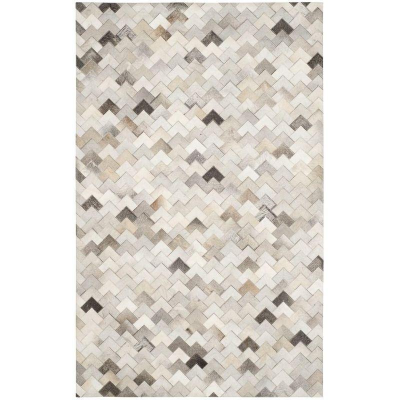 Studio Leather STL183 Hand Woven Area Rug - Grey - 4'x6' - Safavieh.