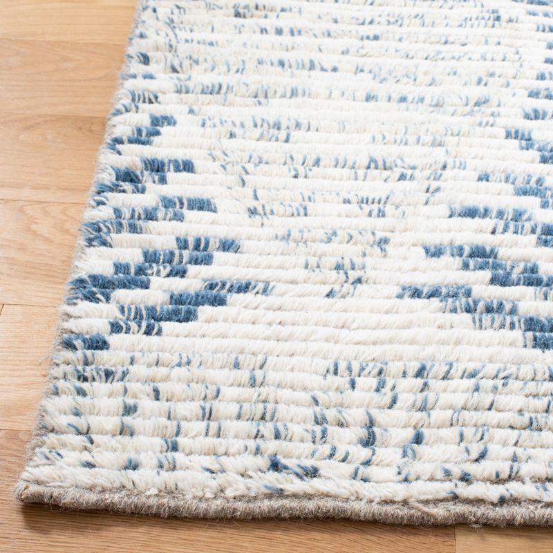Kenya KNY175 Hand Knotted Area Rug - Blue/Ivory - 6'x9' - Safavieh