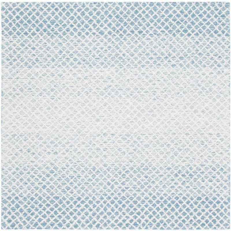 Micro-Loop MLP353 Hand Tufted Indoor Area Rug - Blue/Ivory - 5'x5' - Safavieh
