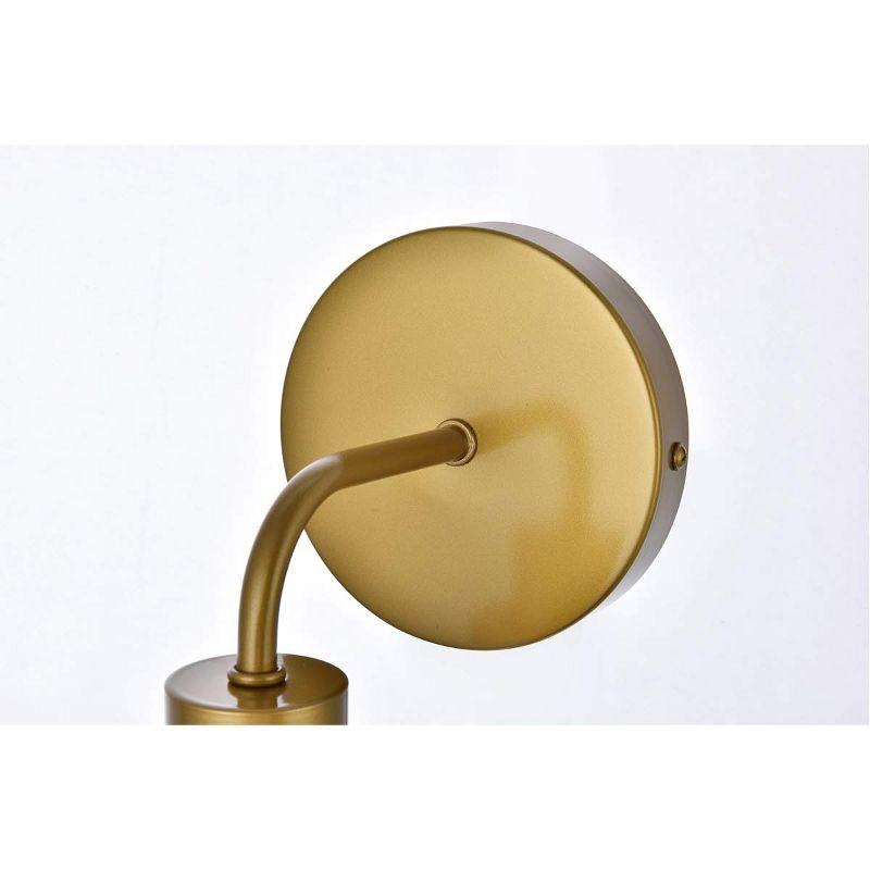 Elegant Lighting Hanson 1 light bath sconce in brass with frosted shade