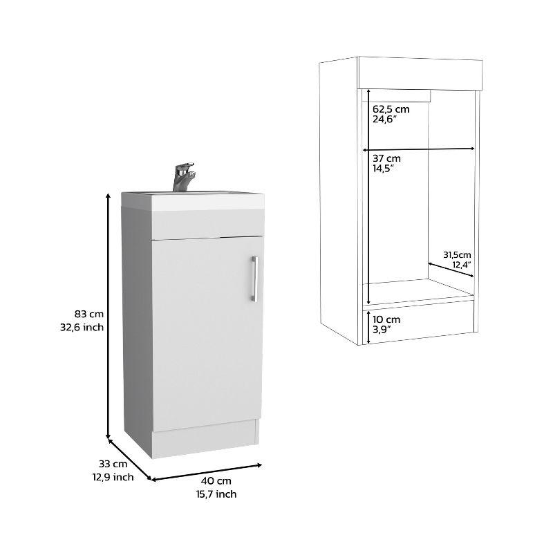 Depot E-Shop Bathroom Vanity, Single Door Cabinet