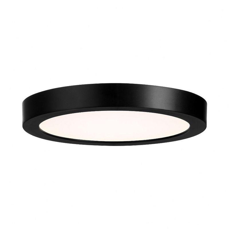 Black Glass LED Flush Mount Ceiling Light for Indoor/Outdoor