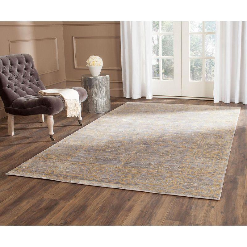 Valencia VAL104 Power Loomed Indoor Area Rug - Grey/Gold - 5'x8' - Safavieh