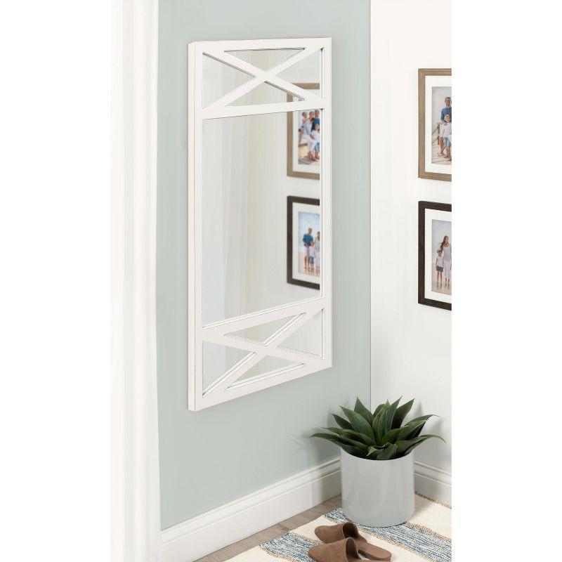 Kate and Laurel Thacker Framed Wall Mirror, 22x40, White