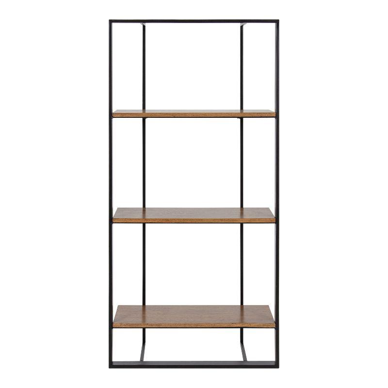 Kate and Laurel Kercheval Rectangle Metal Accent Shelf, 15x32, Rustic Brown