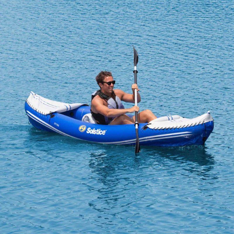 Solstice Blue and White Inflatable 2-Person Kayak with Adjustable Seats